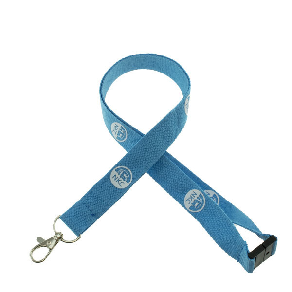 Keycord met safety clip - blauw